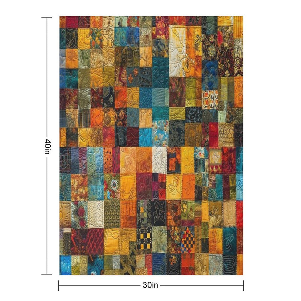 Kaleidoscope Quilt Pattern - Textile Art Explosion Durable Throw Blanket