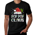 Pop Pop Claus Christmas Lights Pajama Family Matching  Cotton T-Shirt