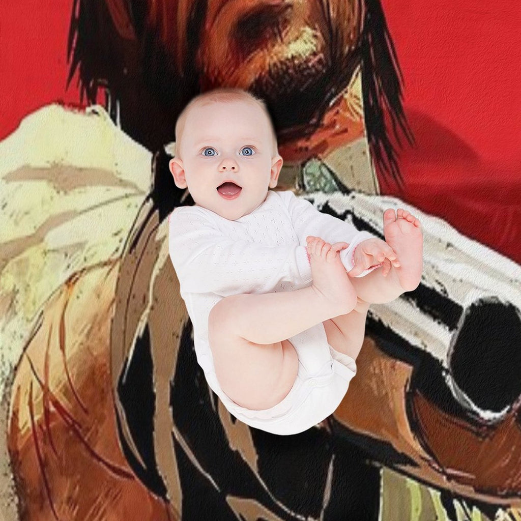 Doble Barrel  Art Works of Rdr 1 And 2 Online Game Eco-conscious Throw Blanket