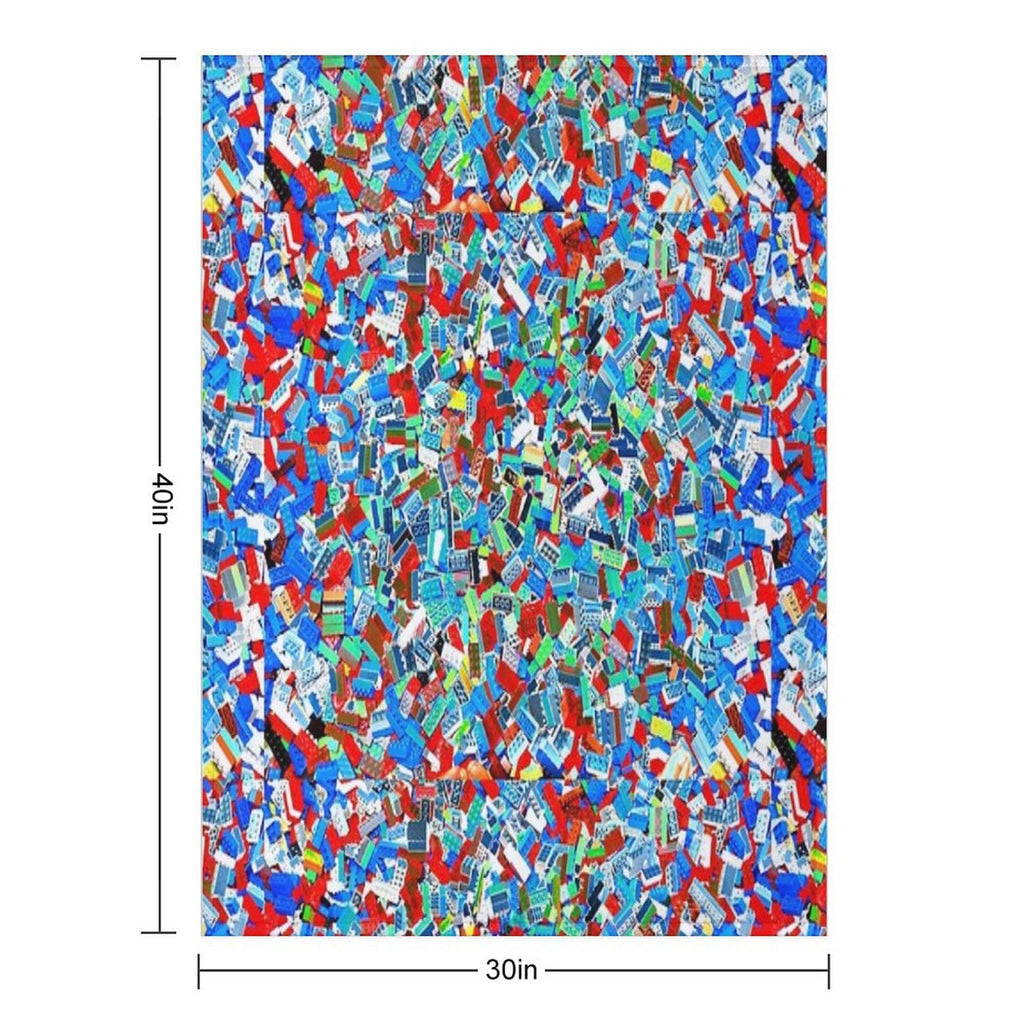 Colorful Building Blocks - Abstract Design Gift-ready Throw Blanket