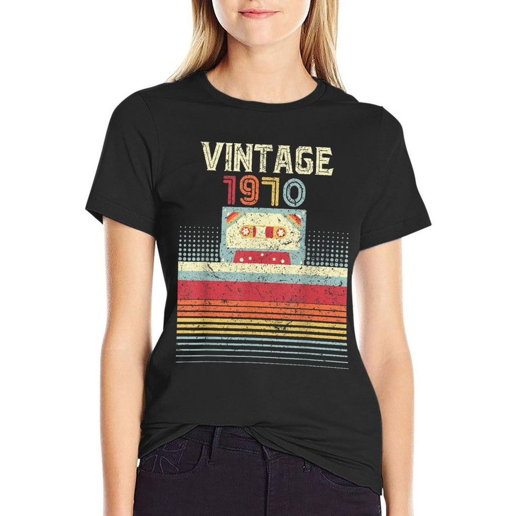 50th Birthday Gift. Classic, Vintage 1970  Rolled Sleeves T-Shirt