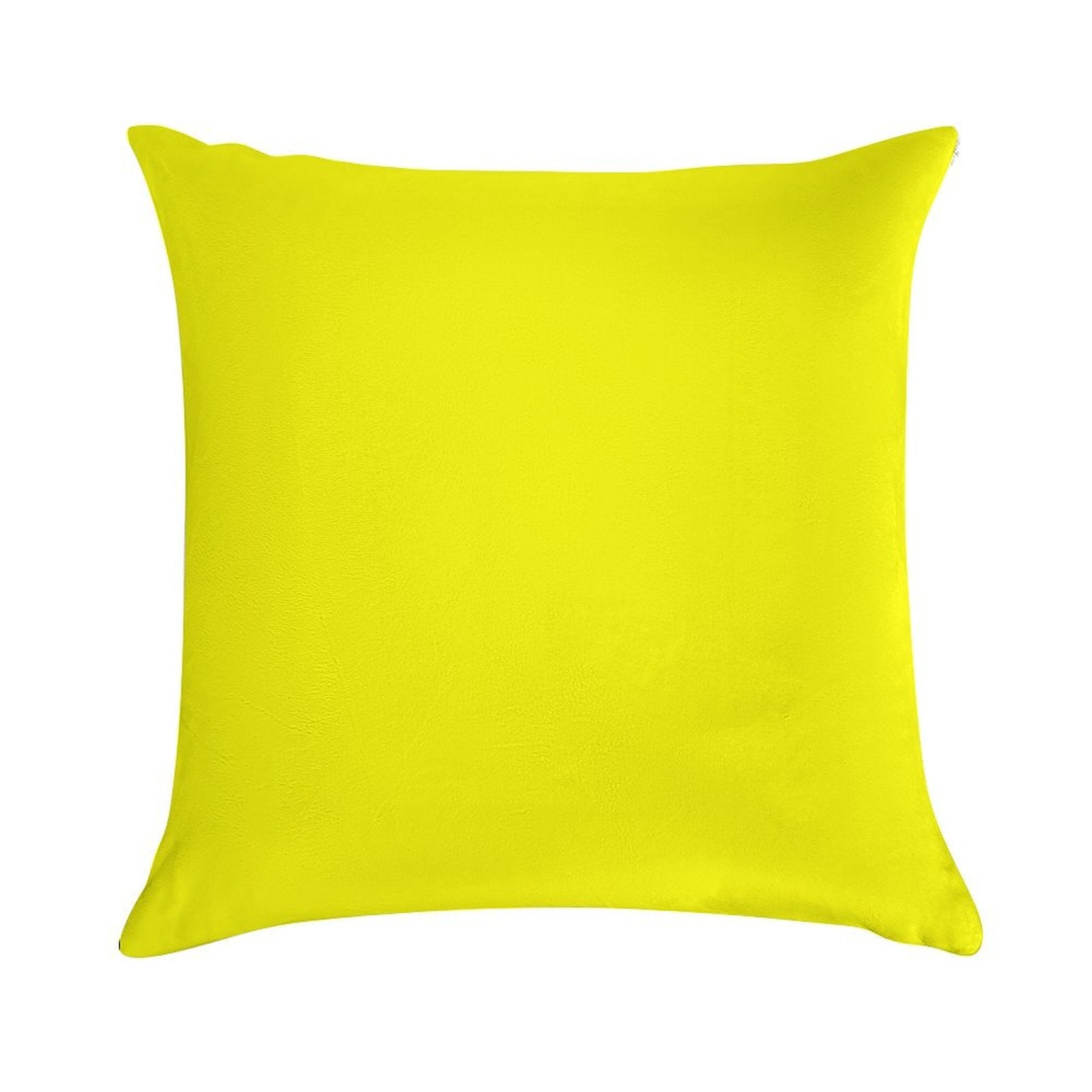 Neon Yellow Soft High-Density Material Throw Pillow