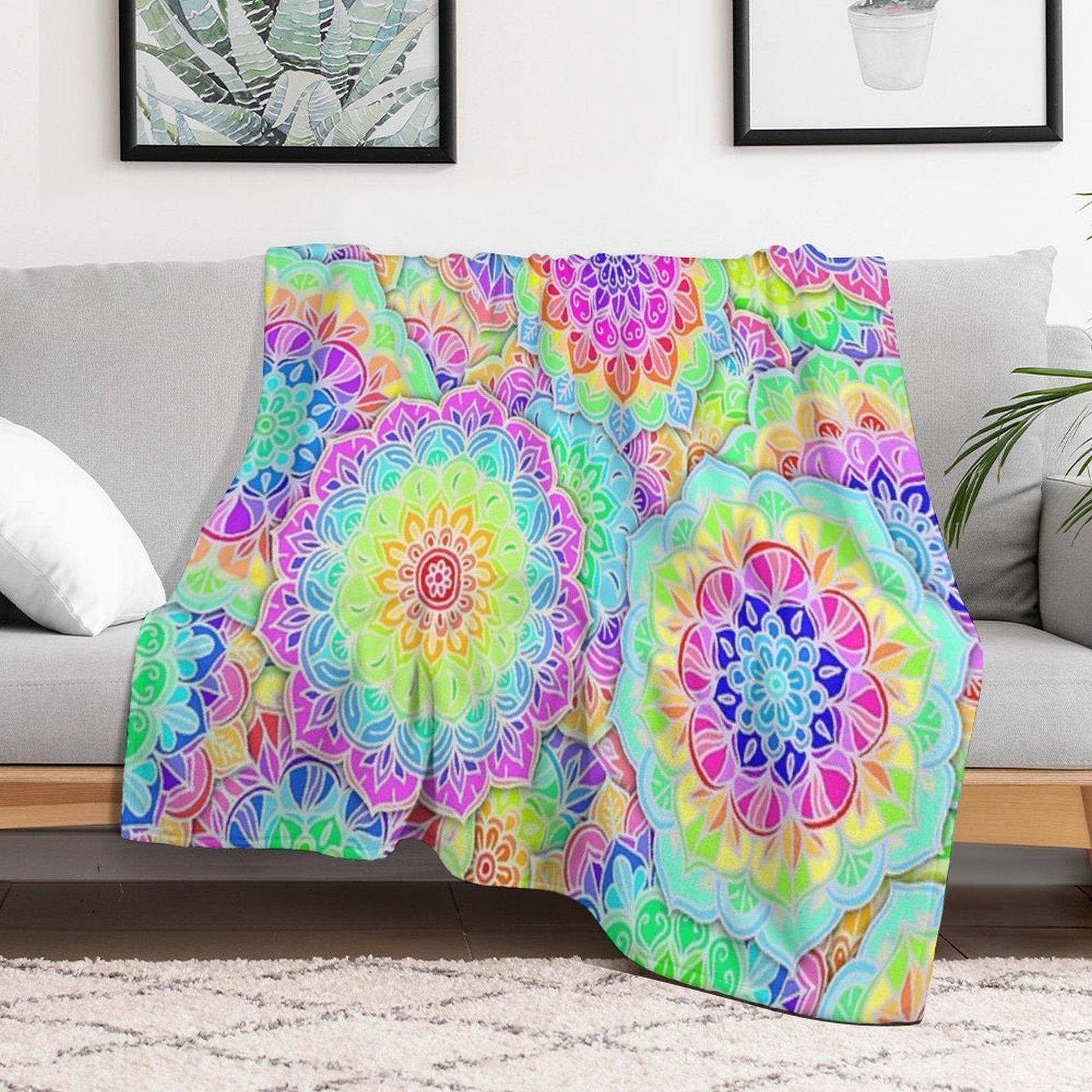 Psychedelic Summer Comfort Throw Blanket