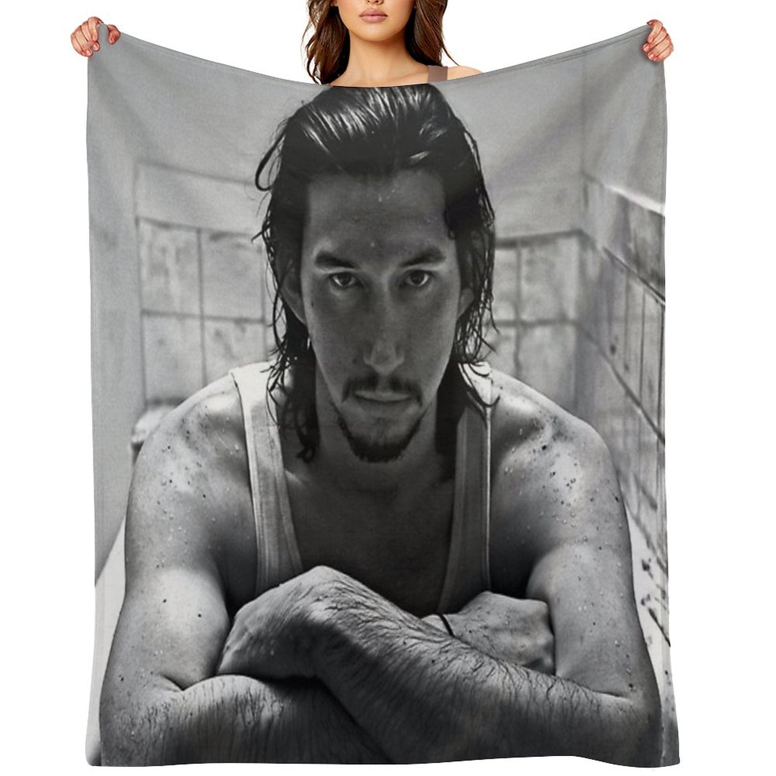 Adam Driver Sustainable Throw Blanket