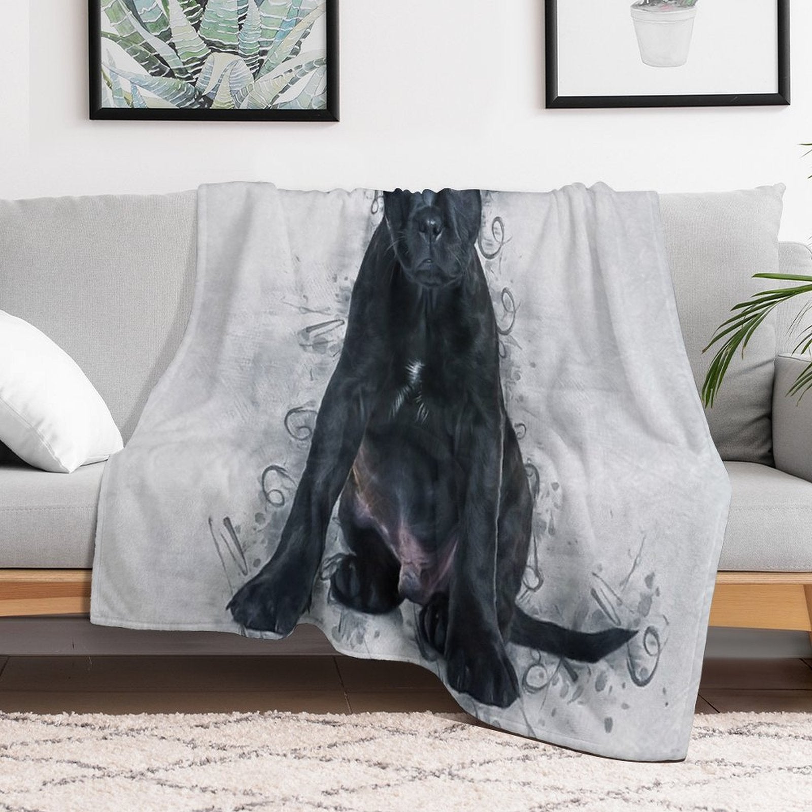 Staffordshire Bull Terrier Machine-washable Throw Blanket