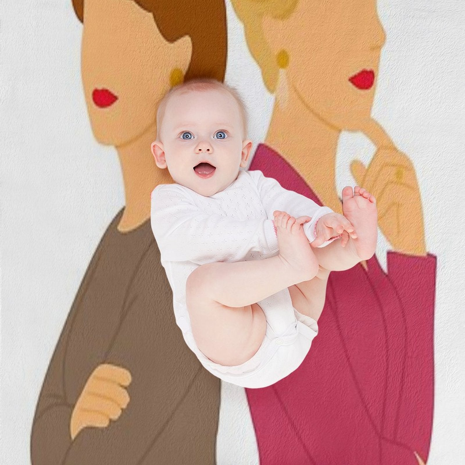 Catherine & Liliane All-season Throw Blanket