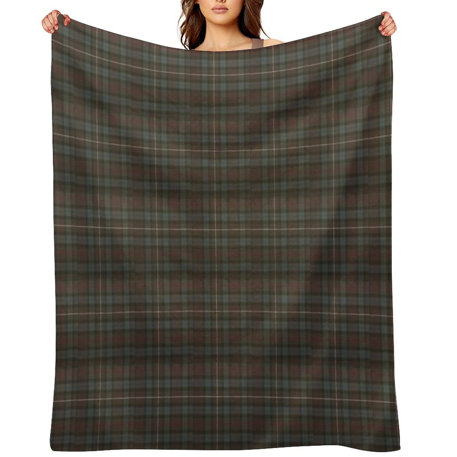 Clan Fraser Hunting Tartan Plush Throw Blanket