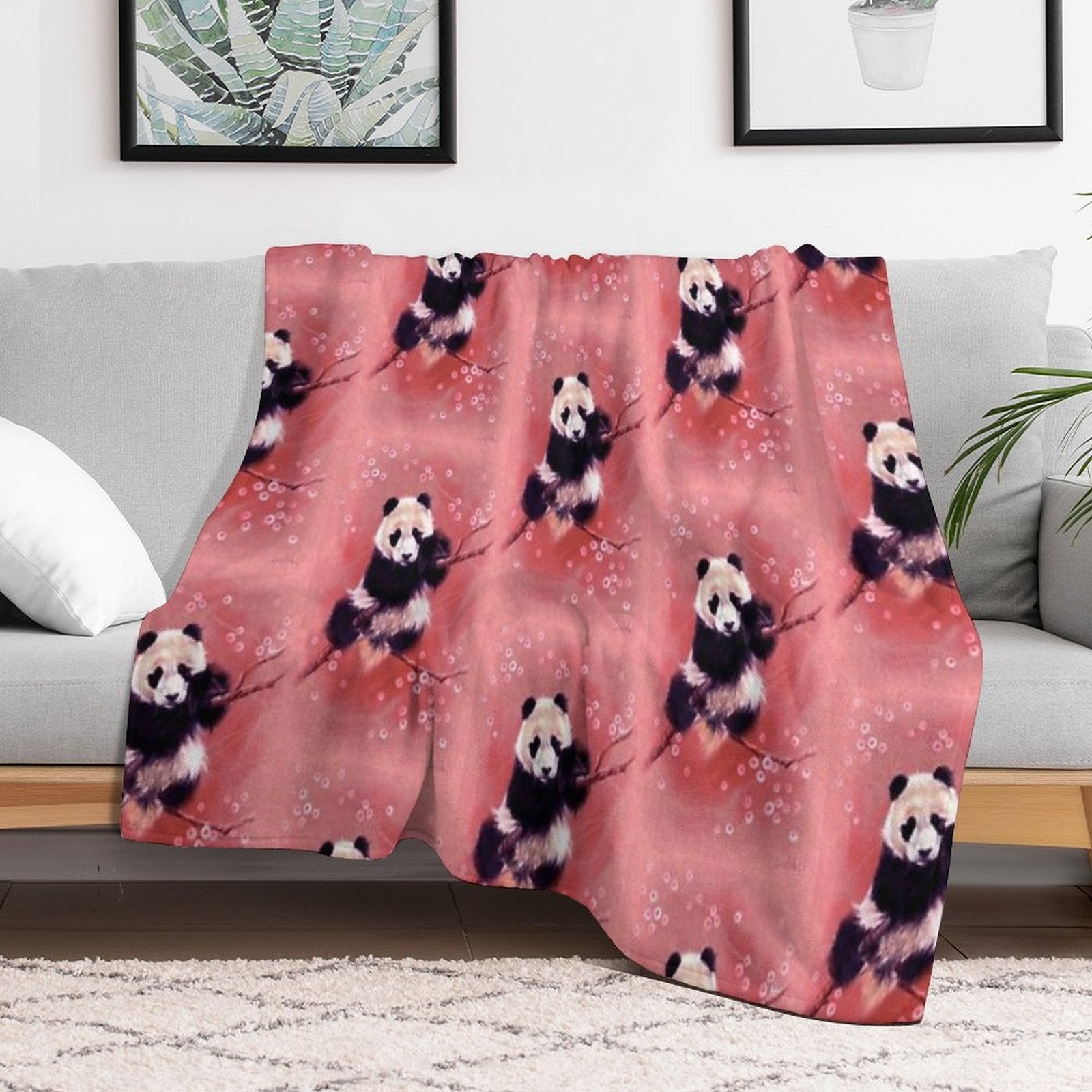 Panda Sustainable Throw Blanket