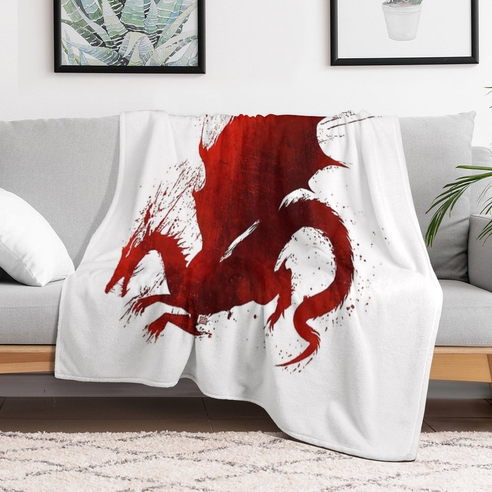 Dragon Age Origins Blood Dragon V1 Premium Throw Blanket