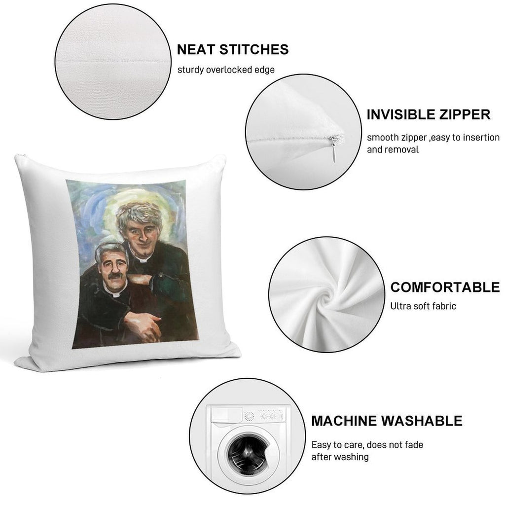 Entertaining Father Stone (Father Ted) Soft Hidden Zipper Throw Pillow