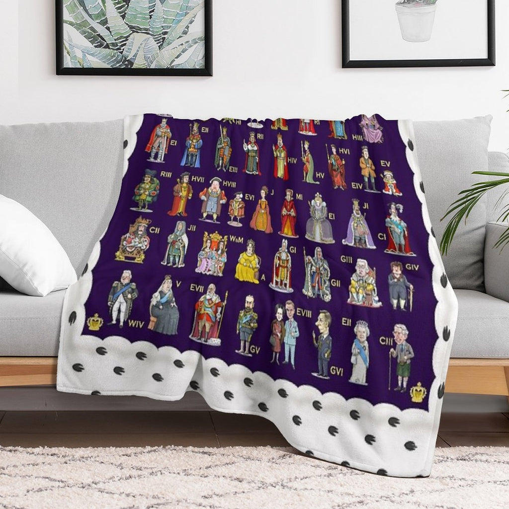 British Monarchs The Complete Set Eco-conscious Throw Blanket