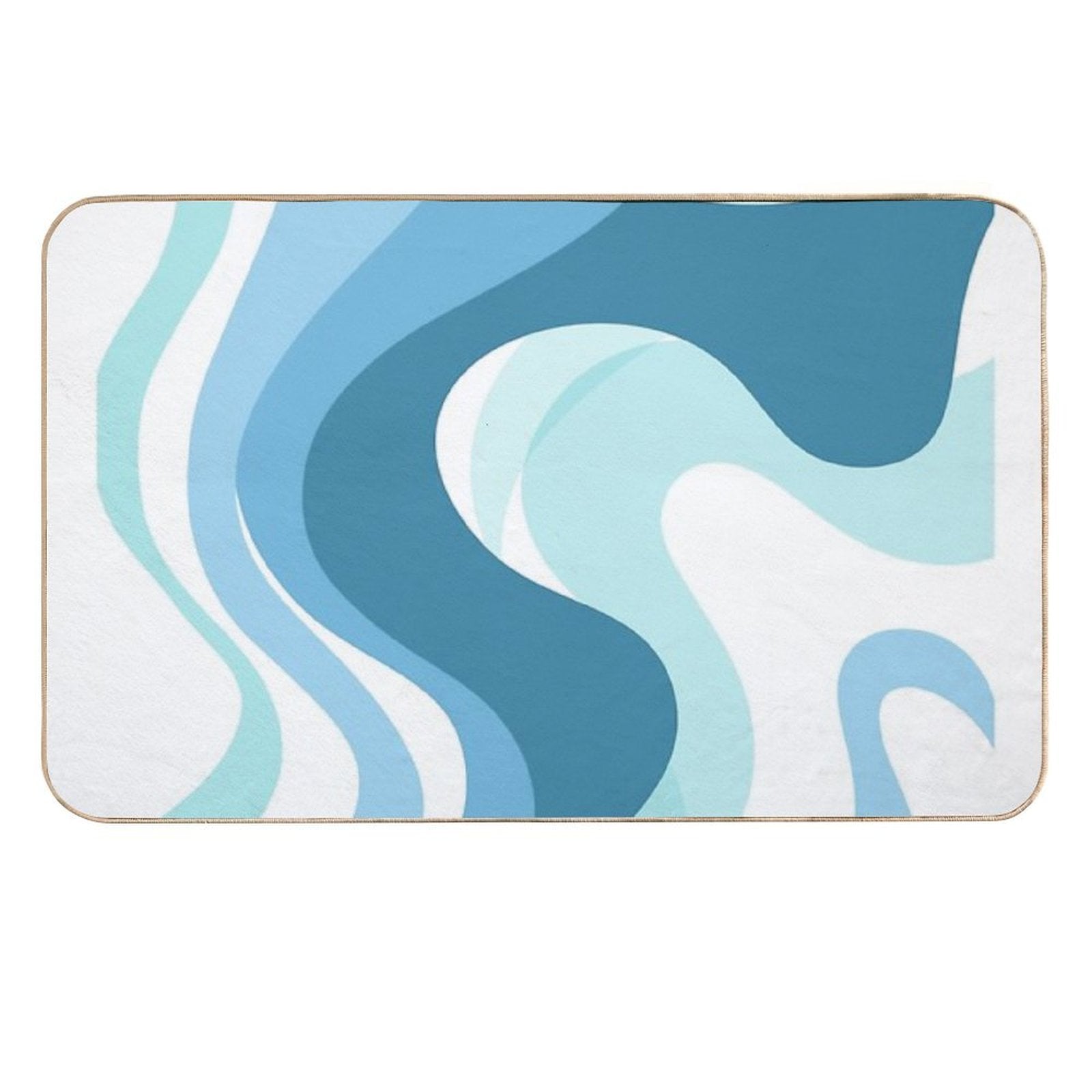 Blue Curve  Non-Slip Bath Mat