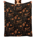 Autumn Nights Halloween Lightweight Throw Blanket
