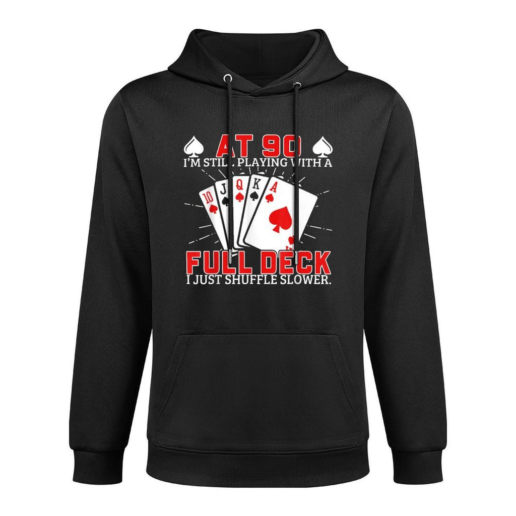 Funny 90Th Birthday Idea For Poker Enthusiasts Machine Washable Hoodie