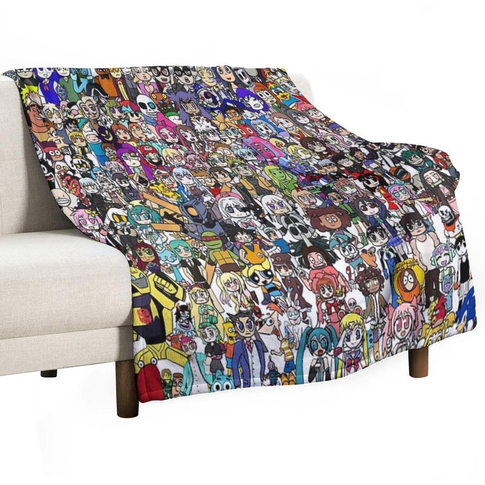 Fandoms Unite 241 Character Collage Lightweight Throw Blanket