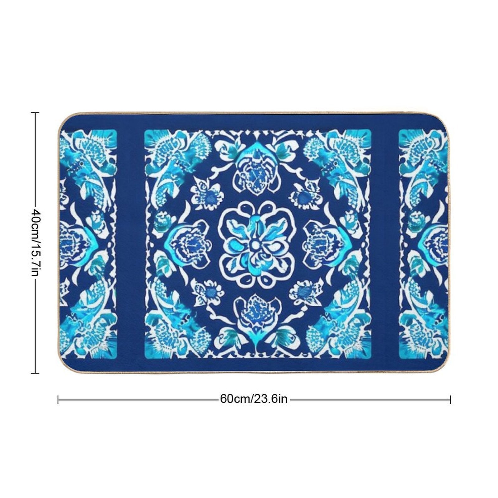 Bandana Inspired Drip  Rapid-Drying Bath Mat