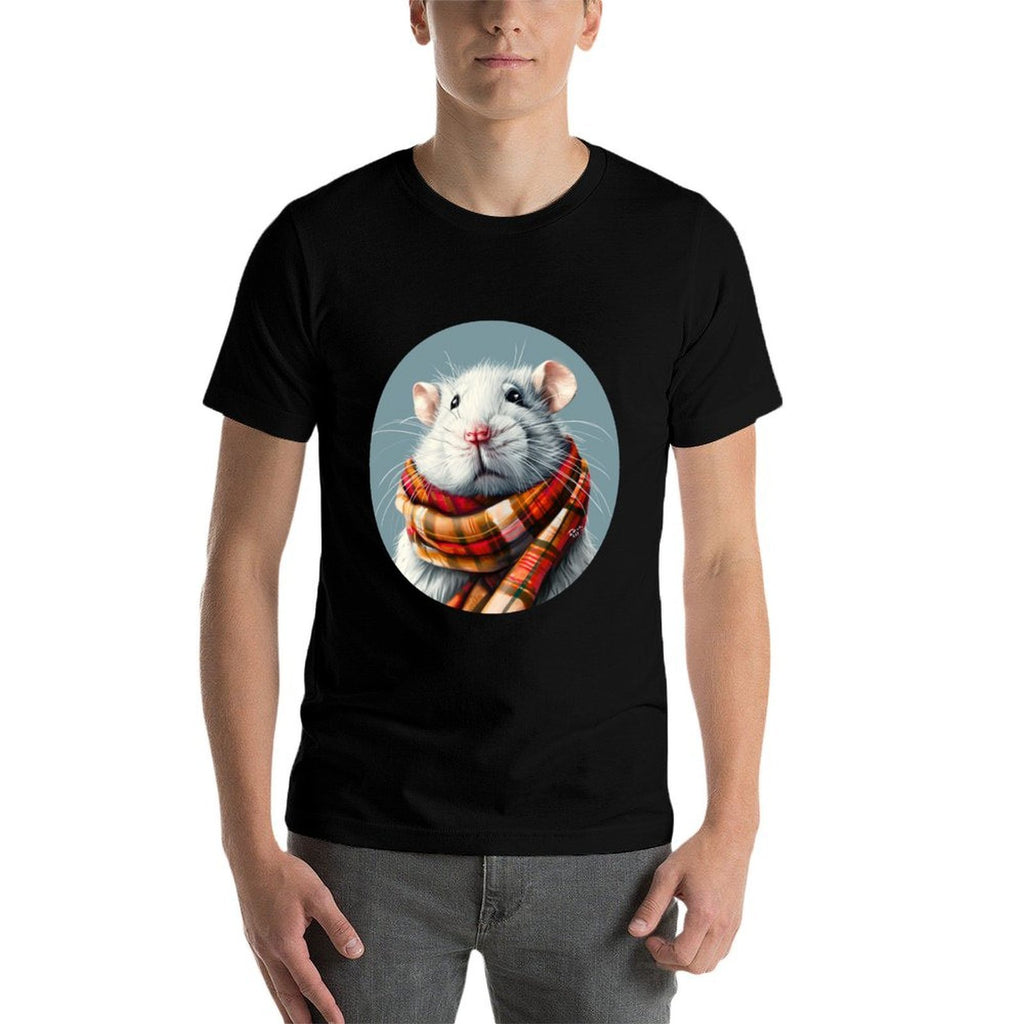 Funny Animal Face with Shawl Costume  Graphic-printed T-Shirt