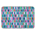 Watercolor Organic Shapes Geometric Print - Multicolor Blue Happiness Pills  High-Traffic Bath Mat