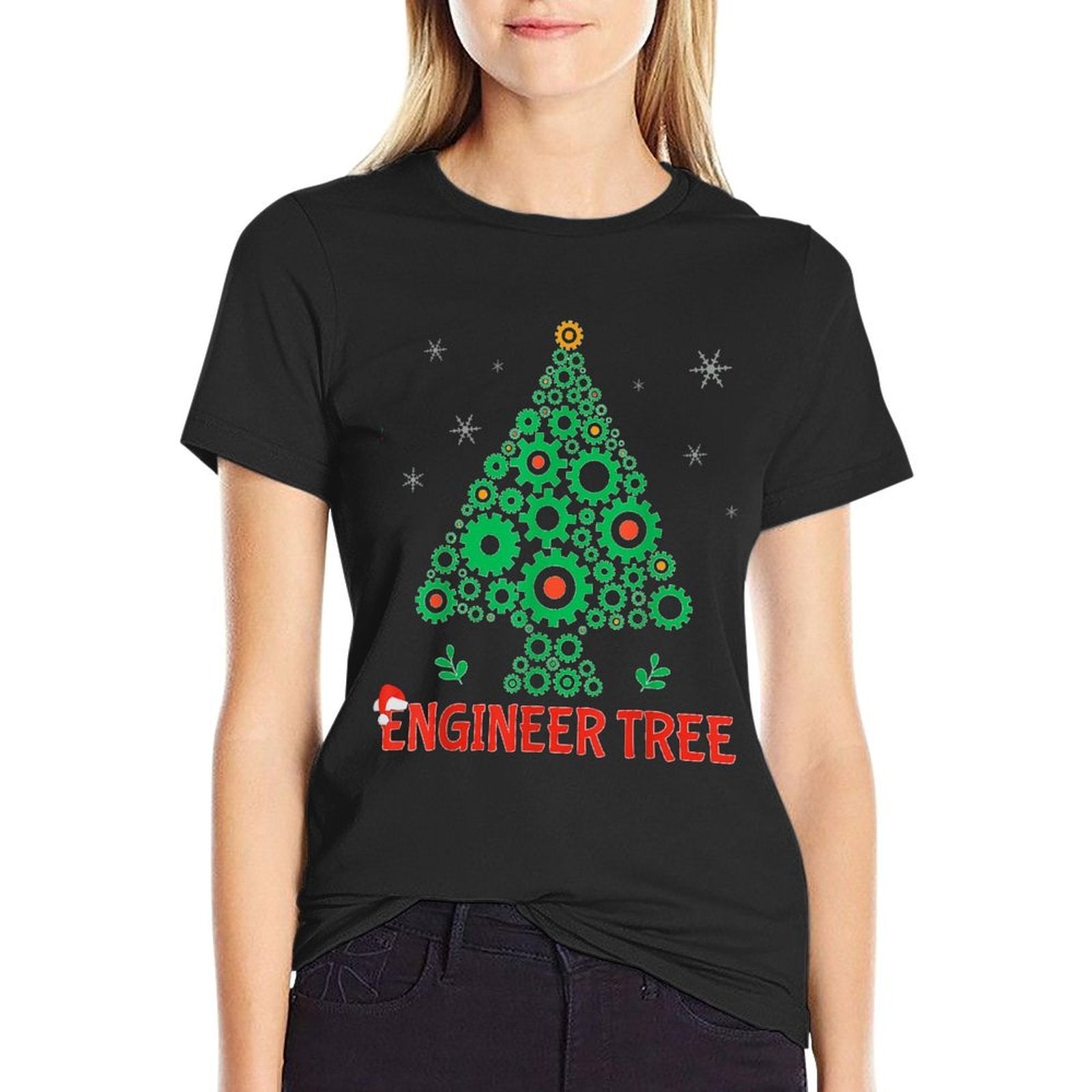 Christmas Engineer Tree  Mechanical Engineering Gift  Eco-friendly Material T-Shirt