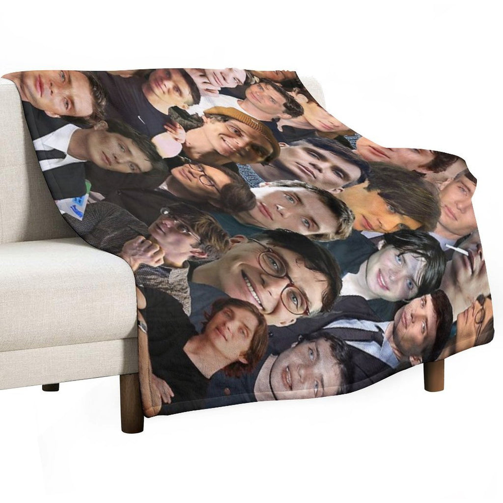 Cillian Murphy Photo Collage Plush Throw Blanket