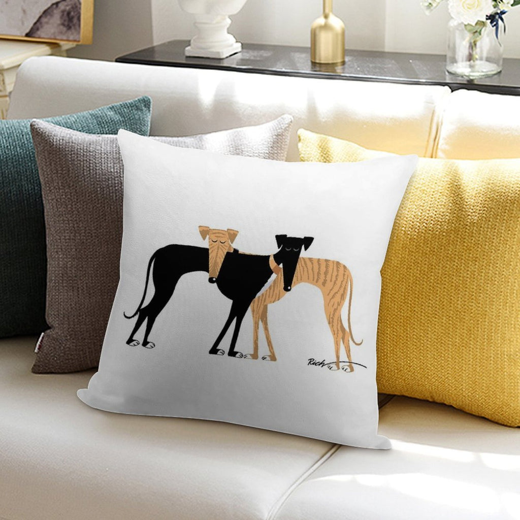 Head Rest Brindle Hound Soft Style Accent Throw Pillow