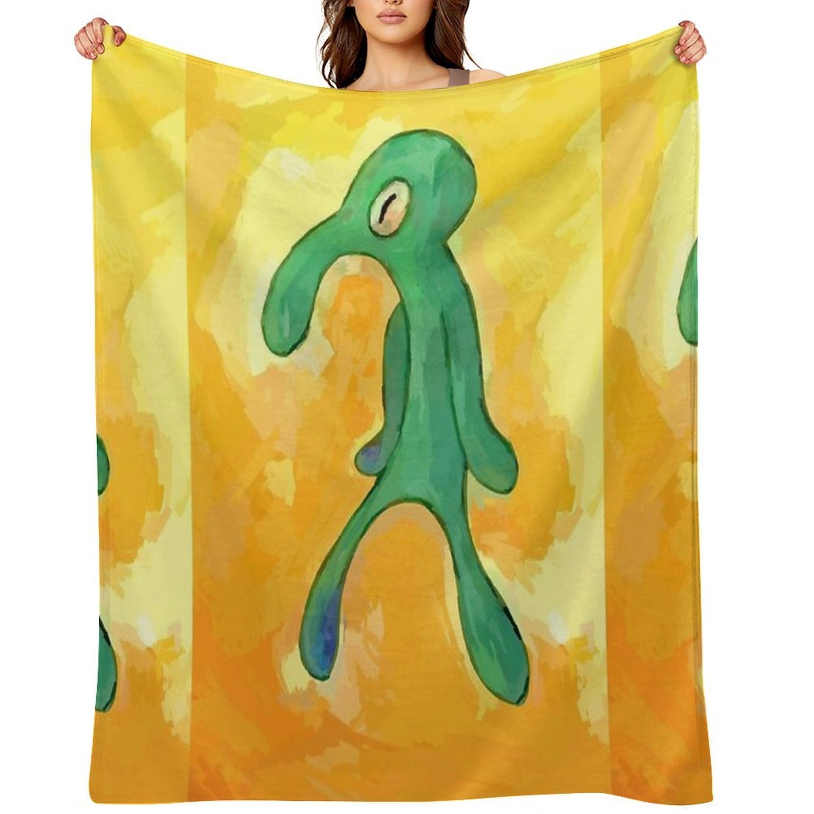 Bold And Brash Art - Iconic SpongeBob SquarePants Design Sustainable Throw Blanket