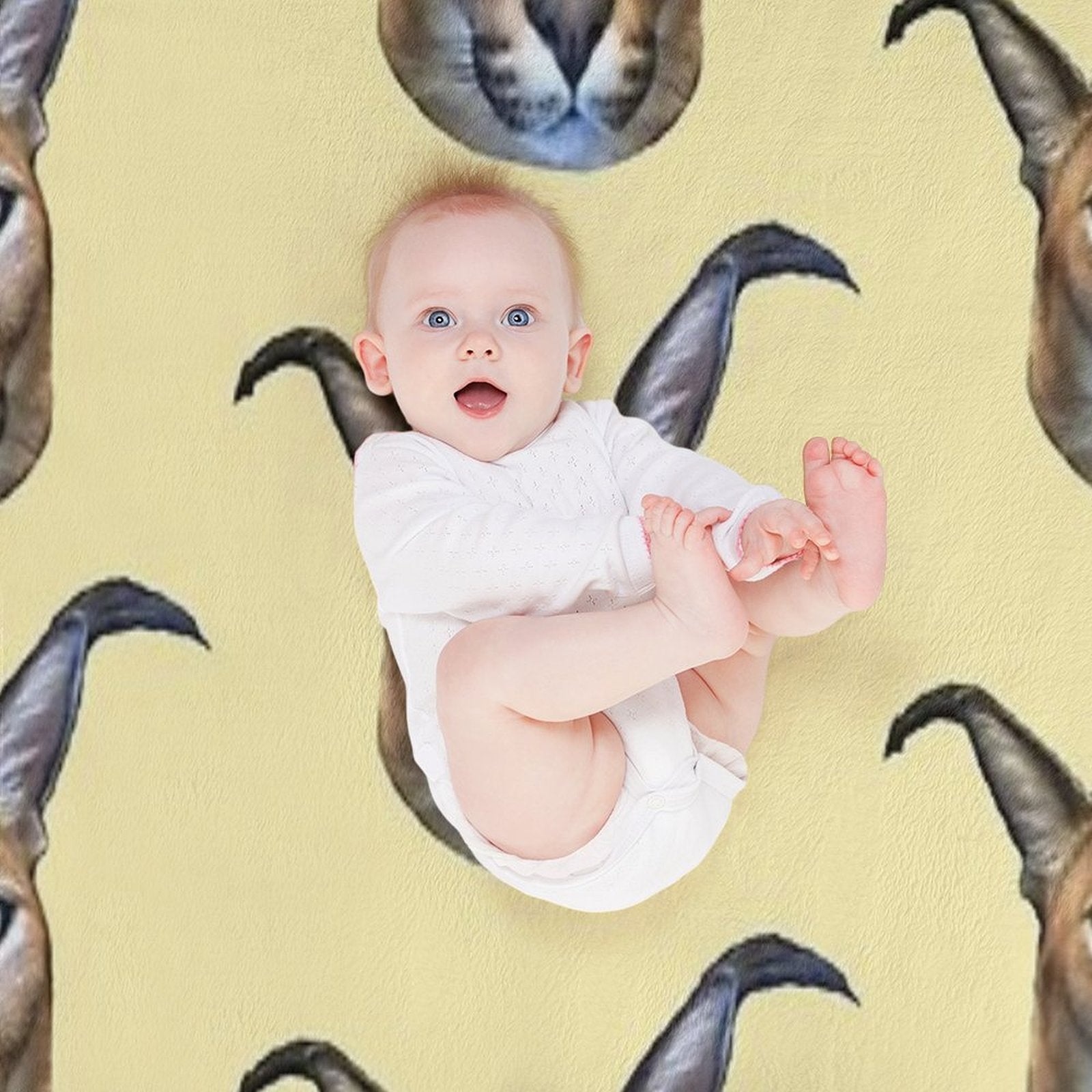Big Floppa Easy Care Throw Blanket