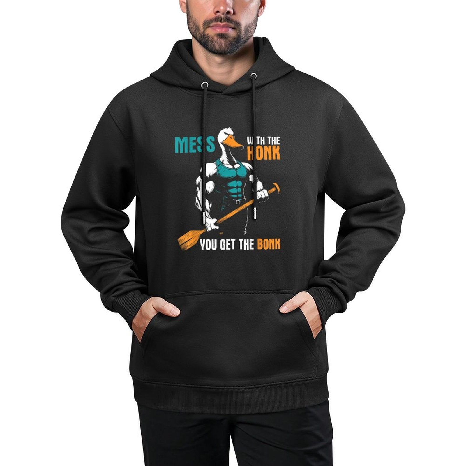 Mess With The Honk You Get The Bonk - Funny Goose Meme Easy Care Hoodie