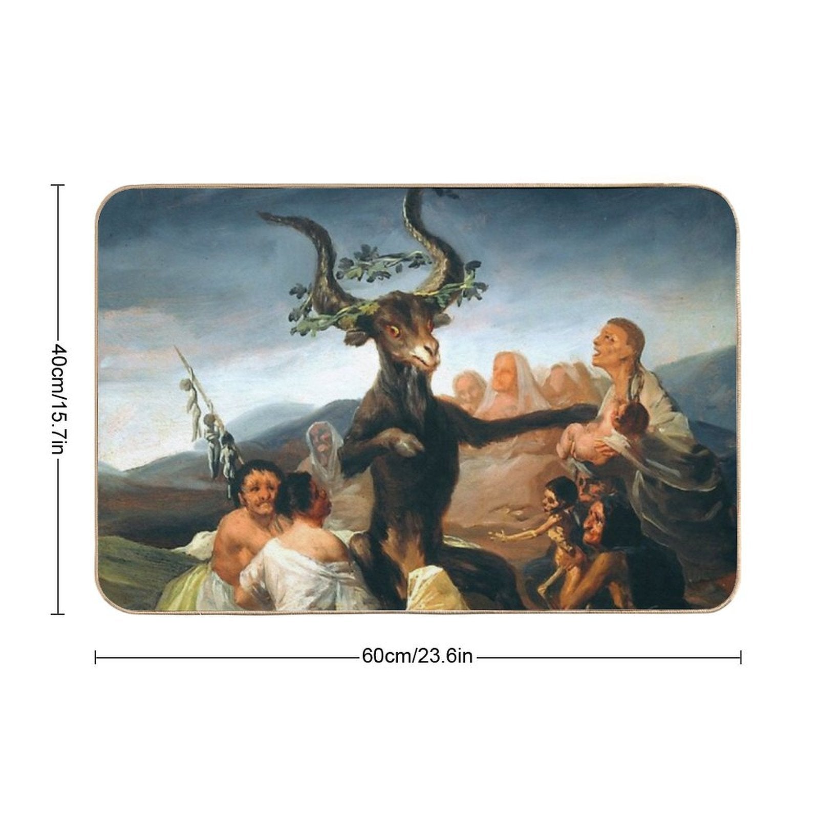 Francisco Goya The Sabbath of Witches  Long-Lasting Bath Mat
