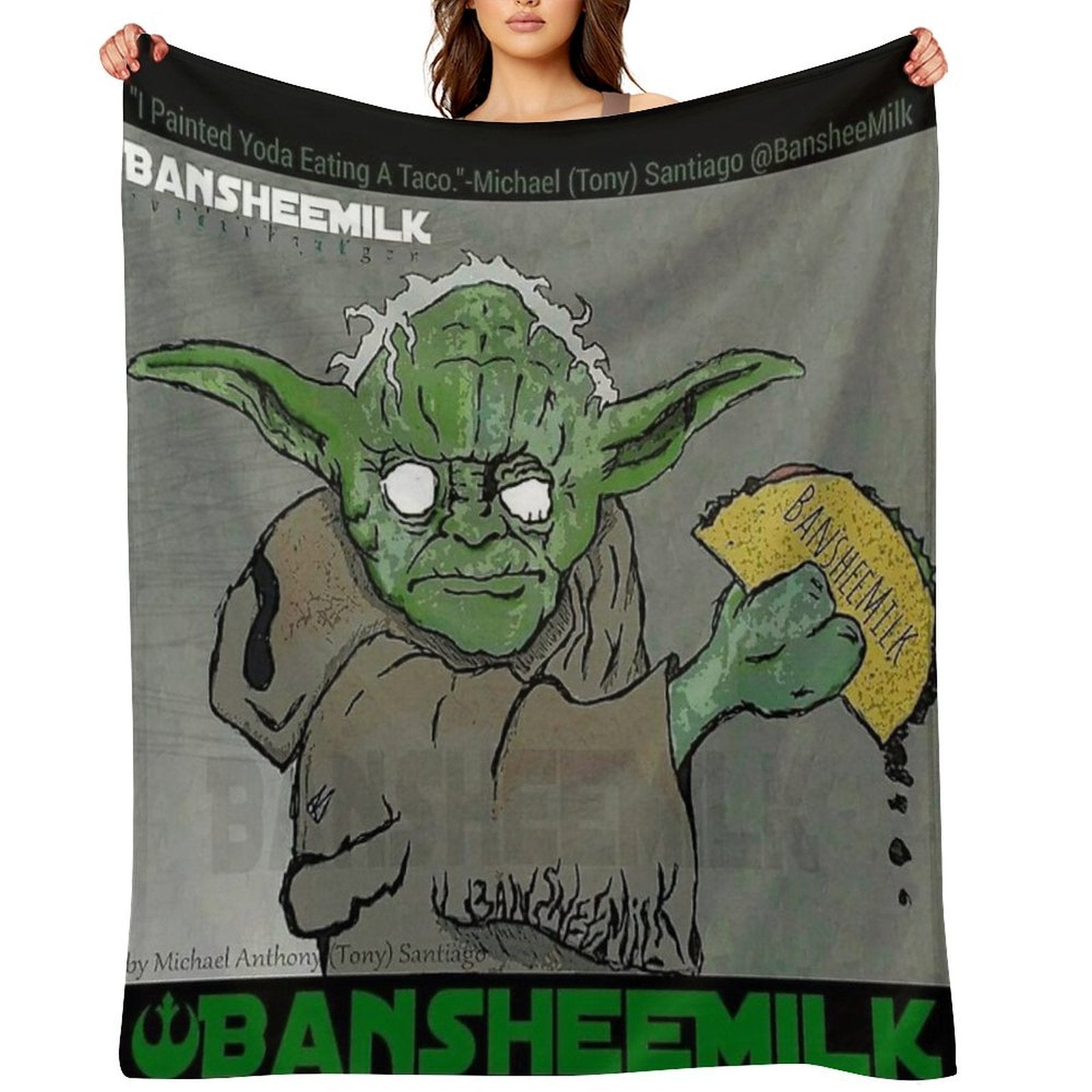 Gemini Master Eating Tacos Plush Throw Blanket