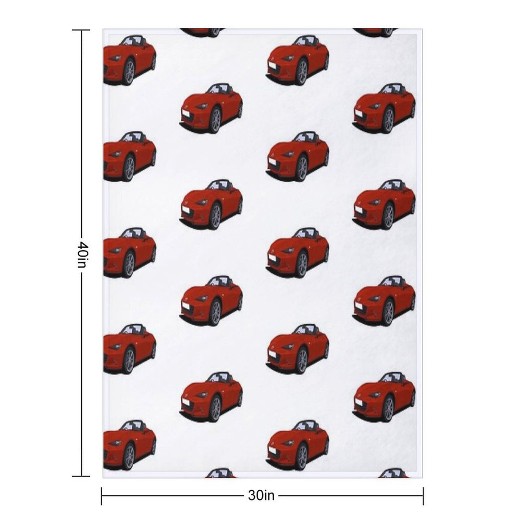 MX5Miata Red Comfort Throw Blanket