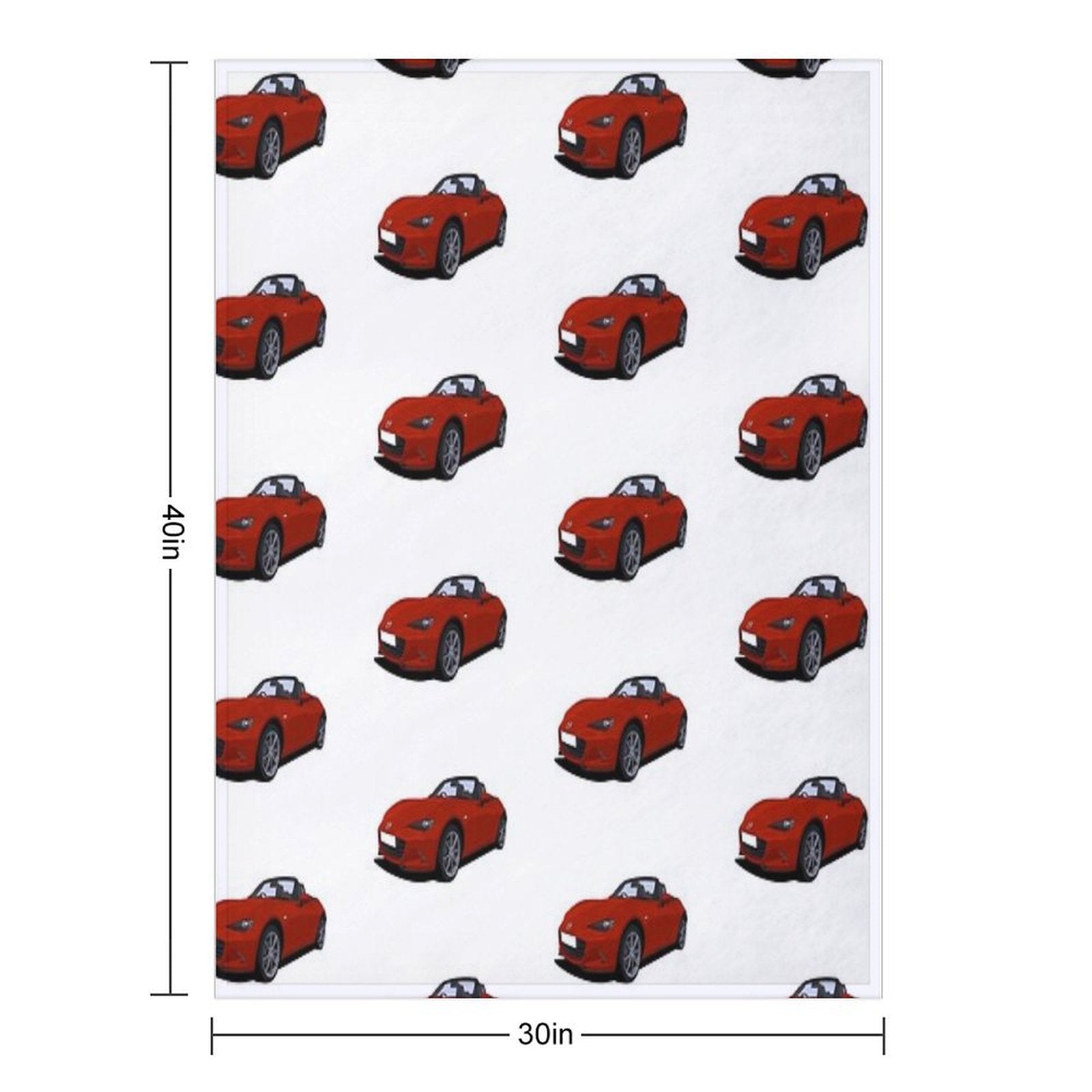 MX5Miata Red Comfort Throw Blanket
