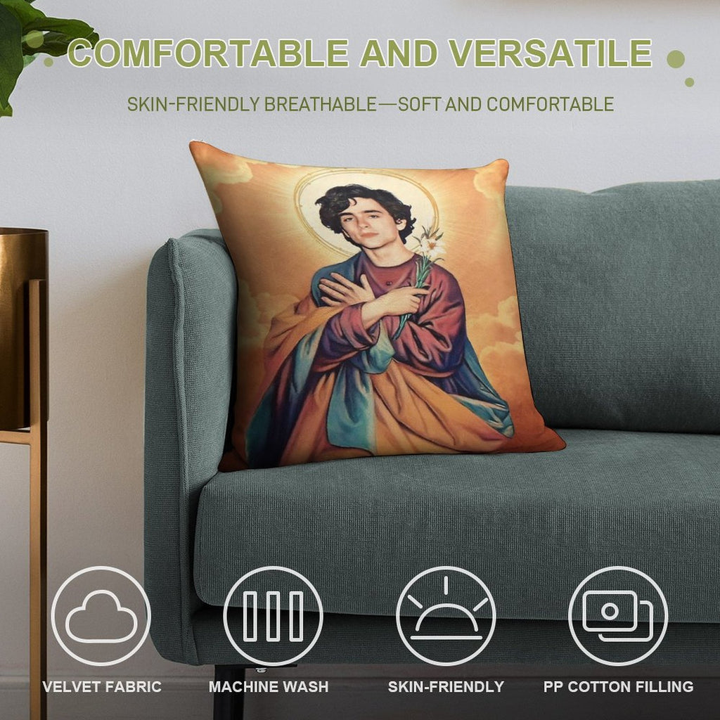 Timothee Chalamet Saint Soft Multiple Sizes Throw Pillow
