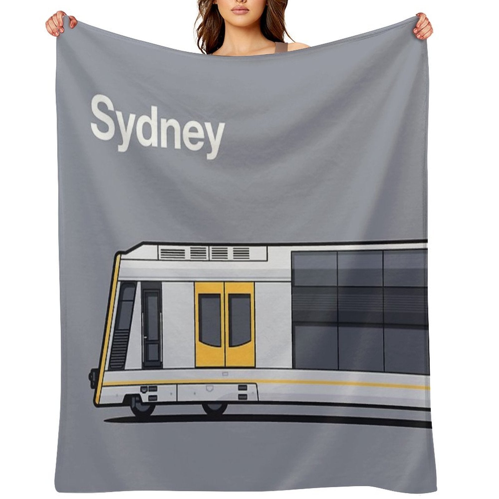 Sydney T Set Grey Tangara World Train Side Australia Versatility Throw Blanket