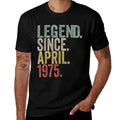 50 Years Old Legend Since April 1975 50th Birthday Men Dad  Tagless Design T-Shirt