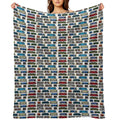 Diesel Locomotive Print Sustainable Throw Blanket