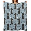LOVE Black Toy Poodle Durable Throw Blanket