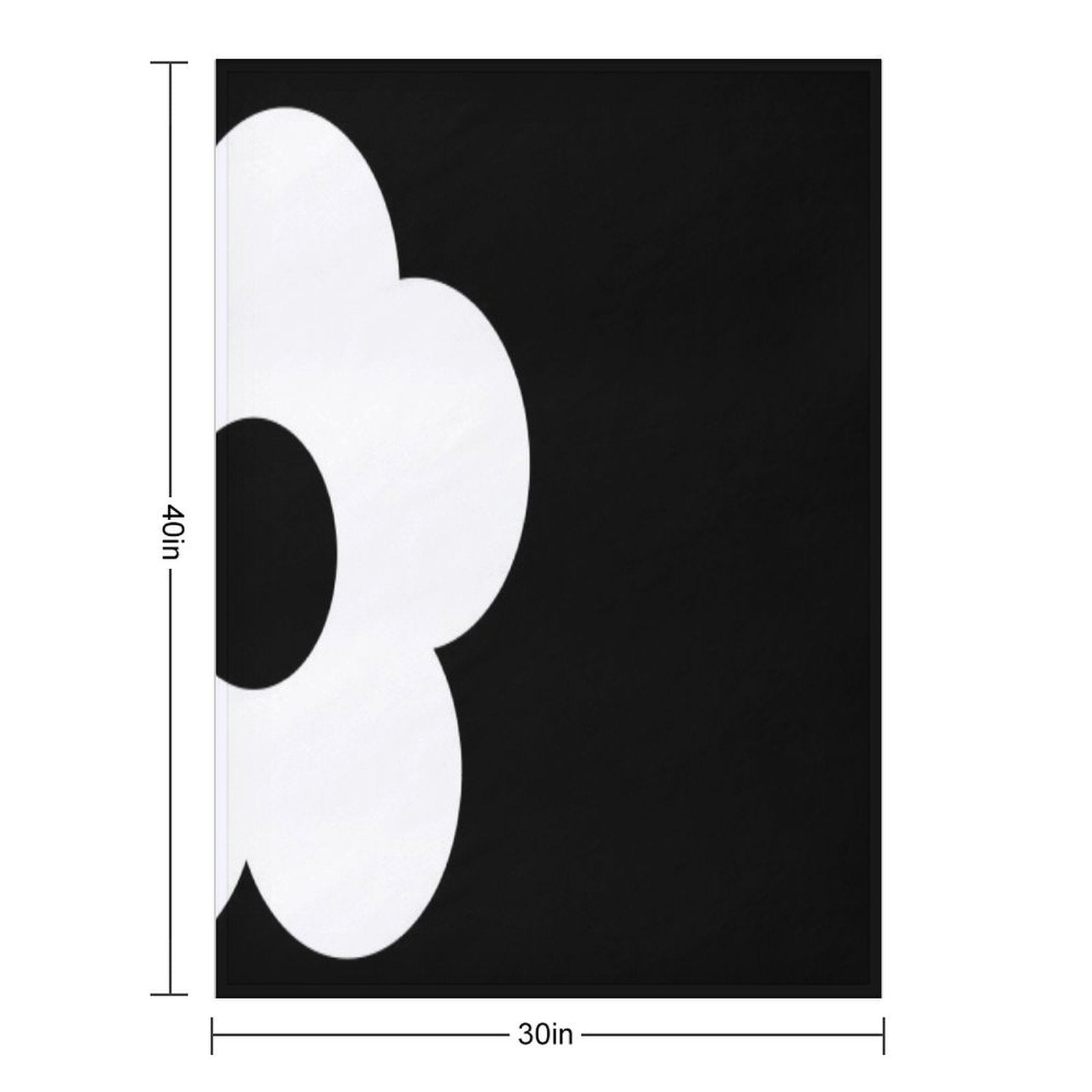 Bold Retro Contrast Flower Graphic Velvety-soft Throw Blanket