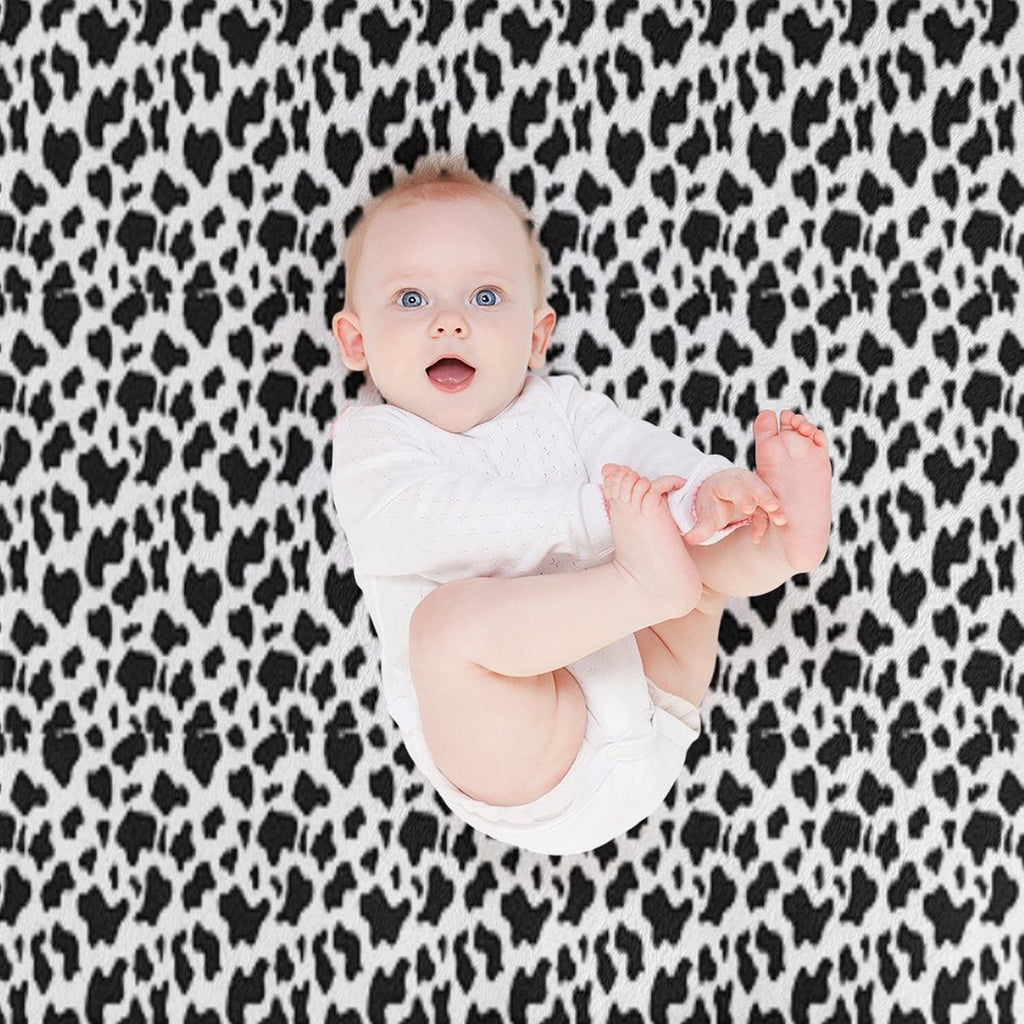 Cow Print Wrinkle-free Throw Blanket