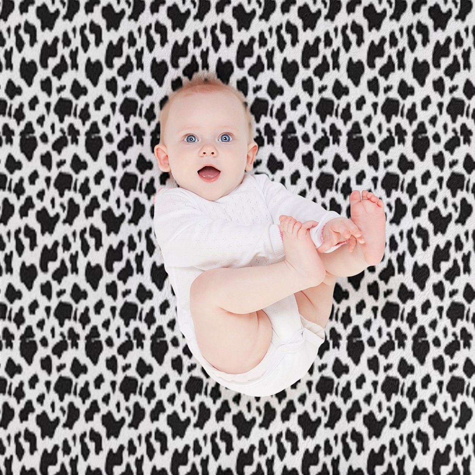 Cow Print Wrinkle-free Throw Blanket