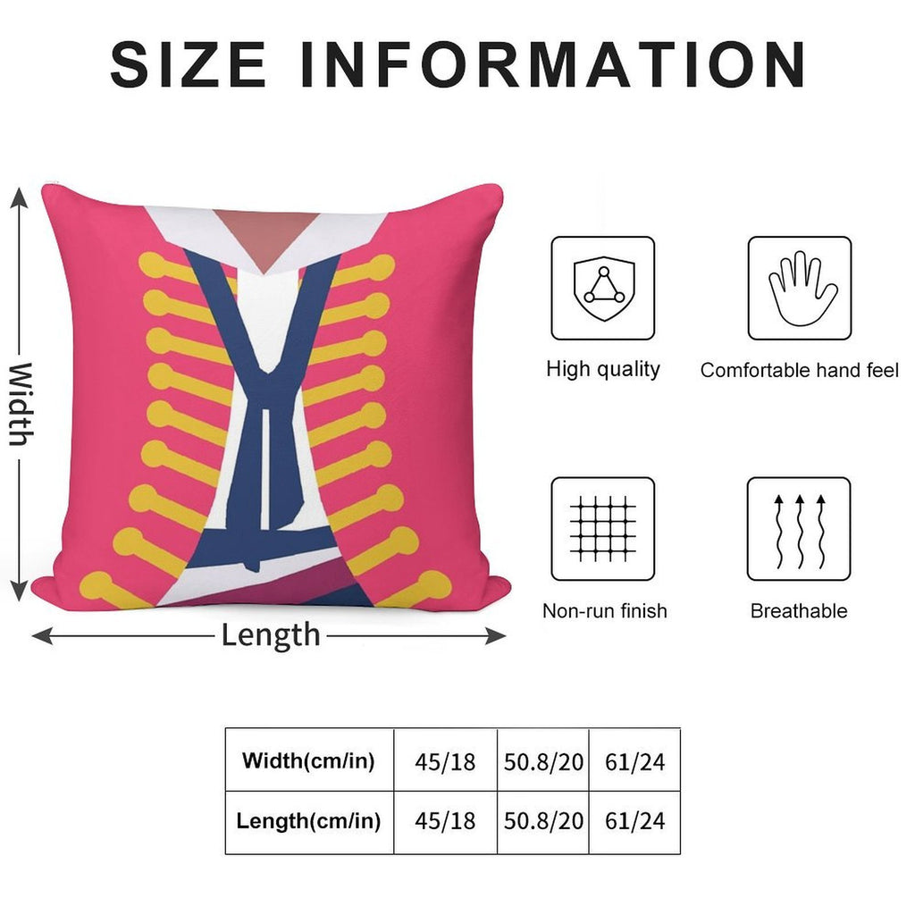 Broadway Enjolras Costume Soft Reinforced Edging Throw Pillow