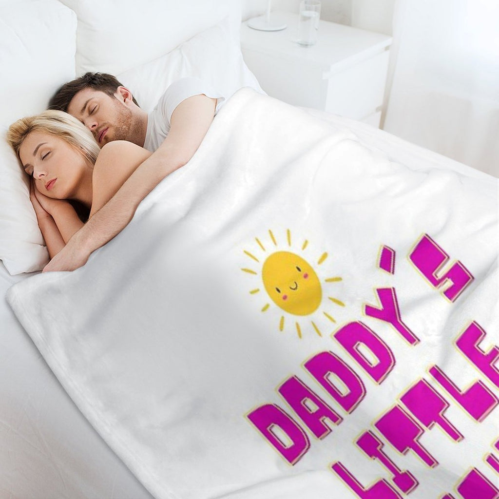 Daddy's Little Sunshine Father Daughter Cute Versatility Throw Blanket