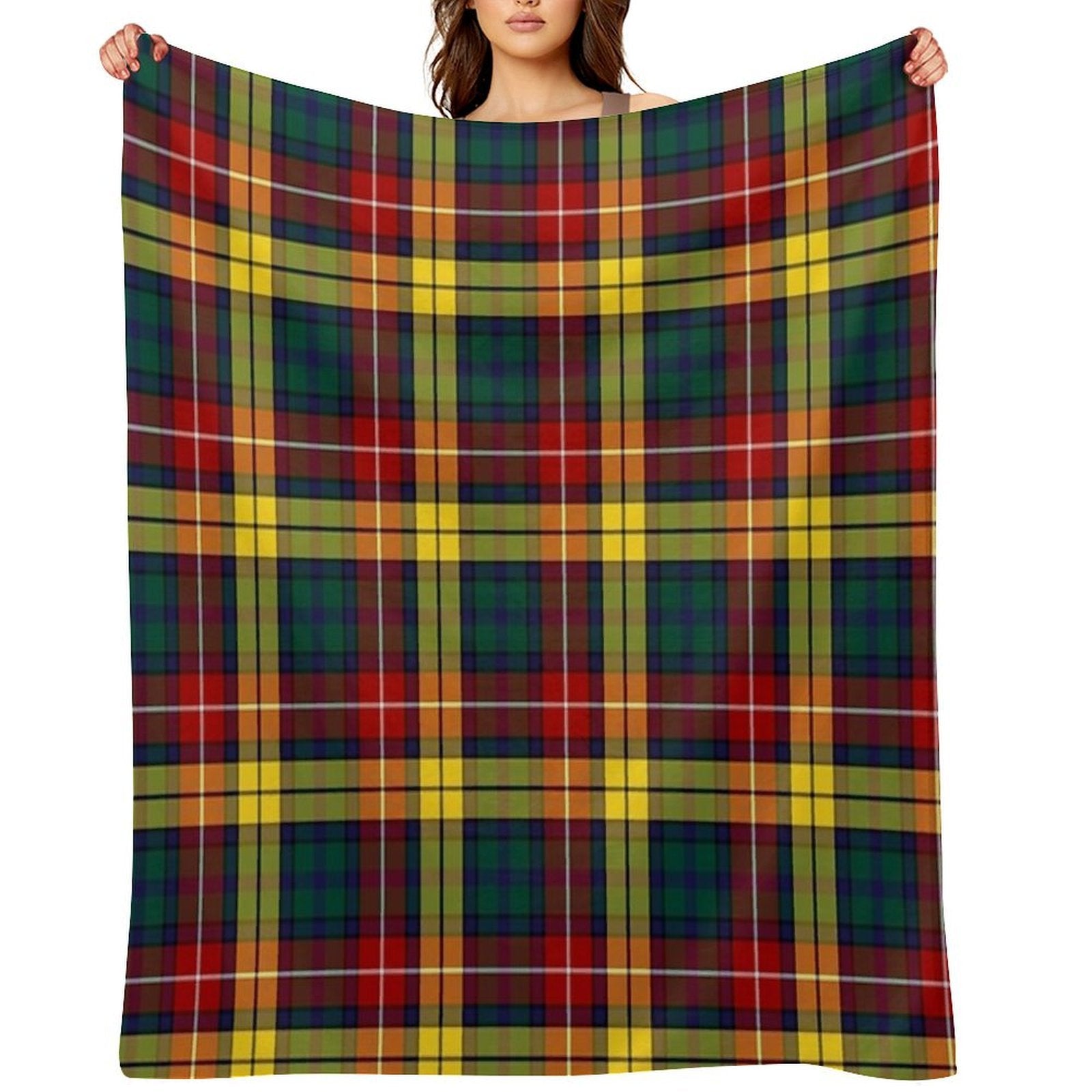 Buchanan Modern Hunting Tartan  Clan Buchanan  Cute Tartan Premium Throw Blanket