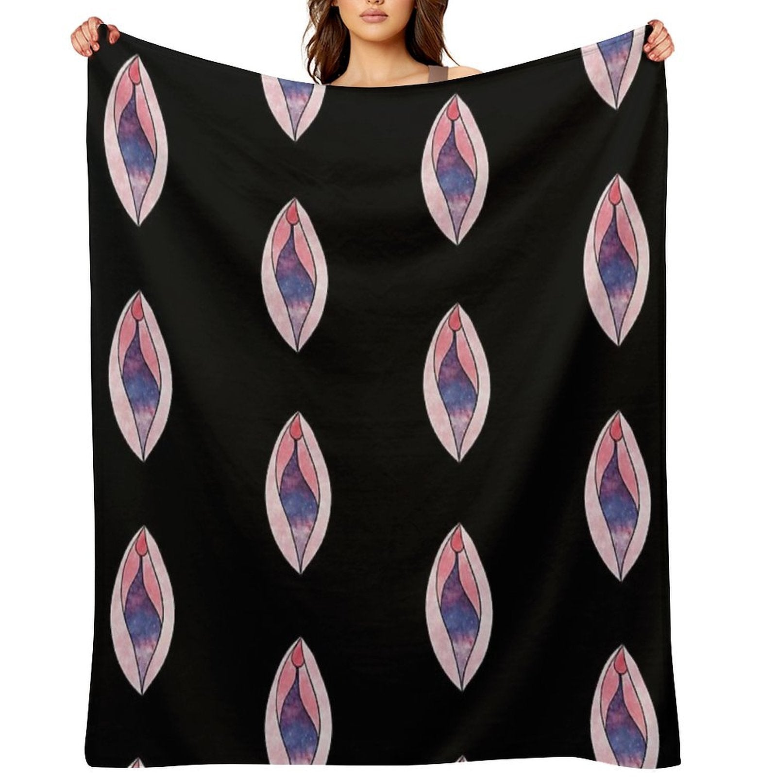 Galaxy Vulva Velvety-soft Throw Blanket