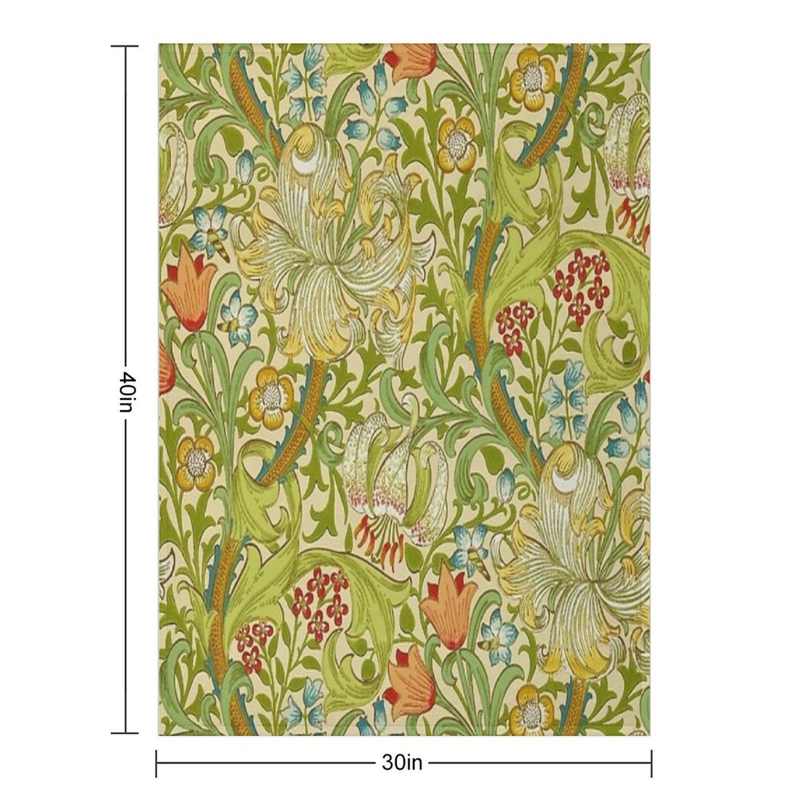 William Morris Golden Lily Quick-dry Throw Blanket