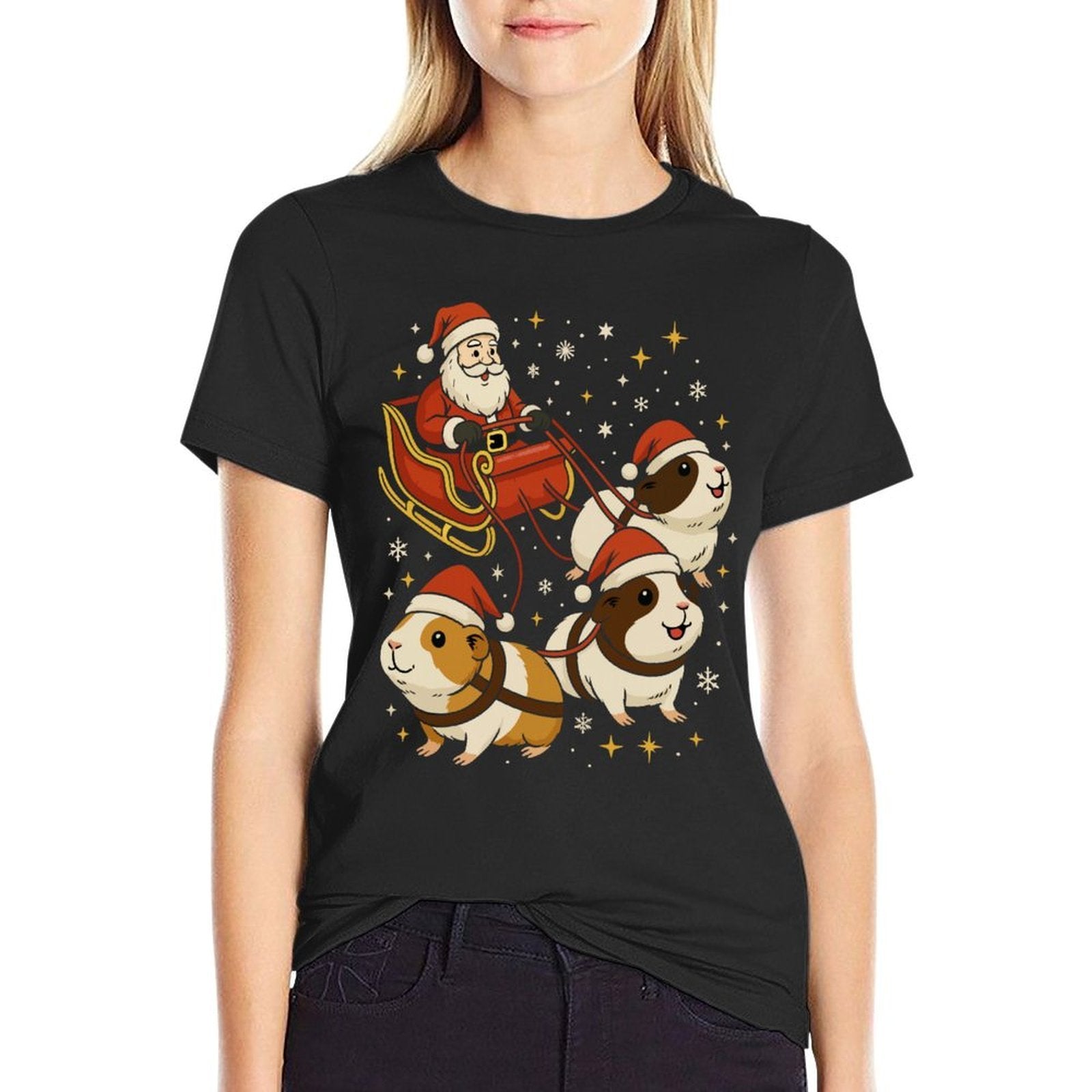 Funny Guinea Pig Christmas  Trendy Pattern T-Shirt
