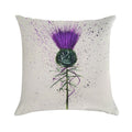 Purple Thistle Elegant Style Soft Reinforced Edging Throw Pillow