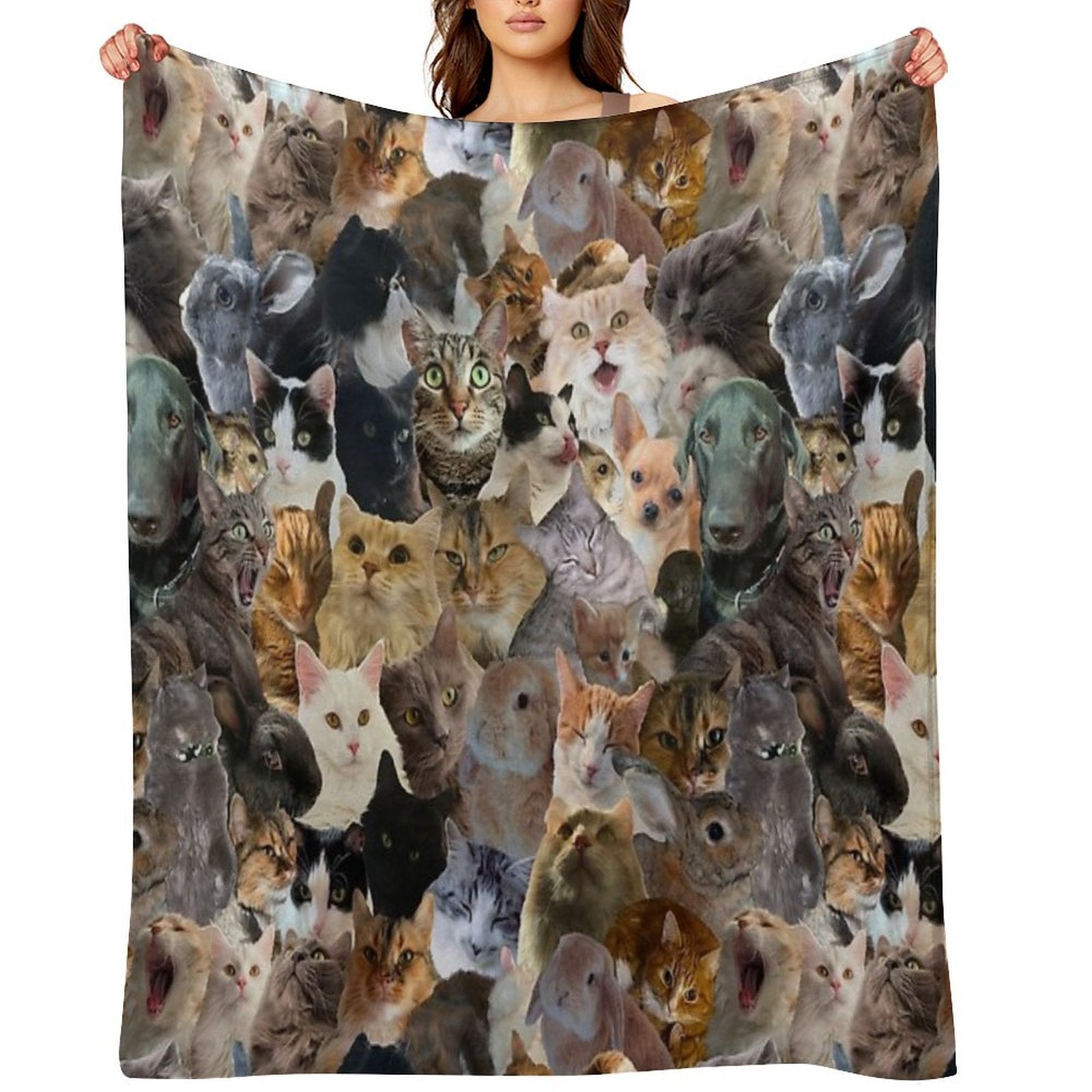 Adorable Pattern Multi-functional Throw Blanket