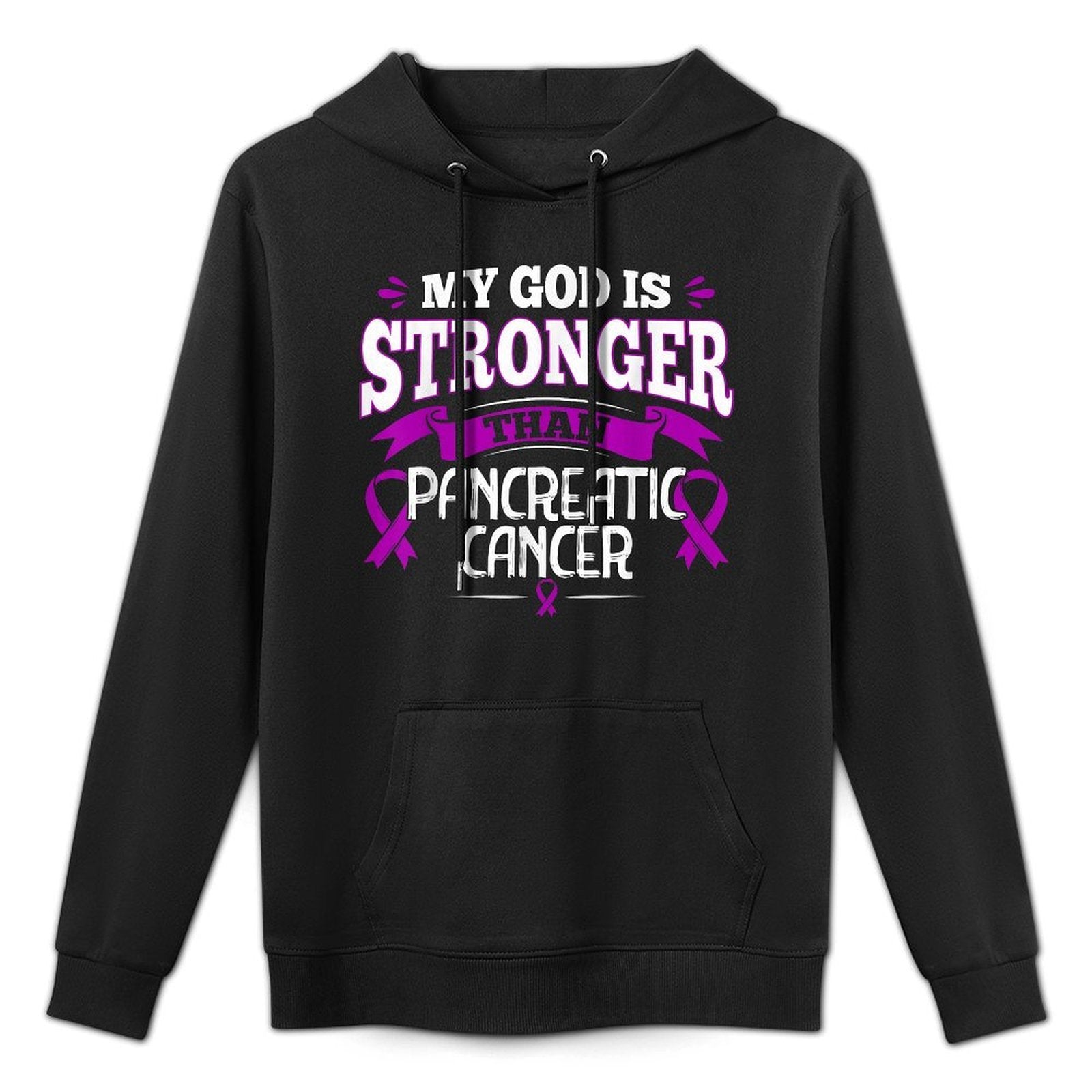 Purple Awareness Ribbon - Pancreatic Cancer Survivor Colorfast Hoodie