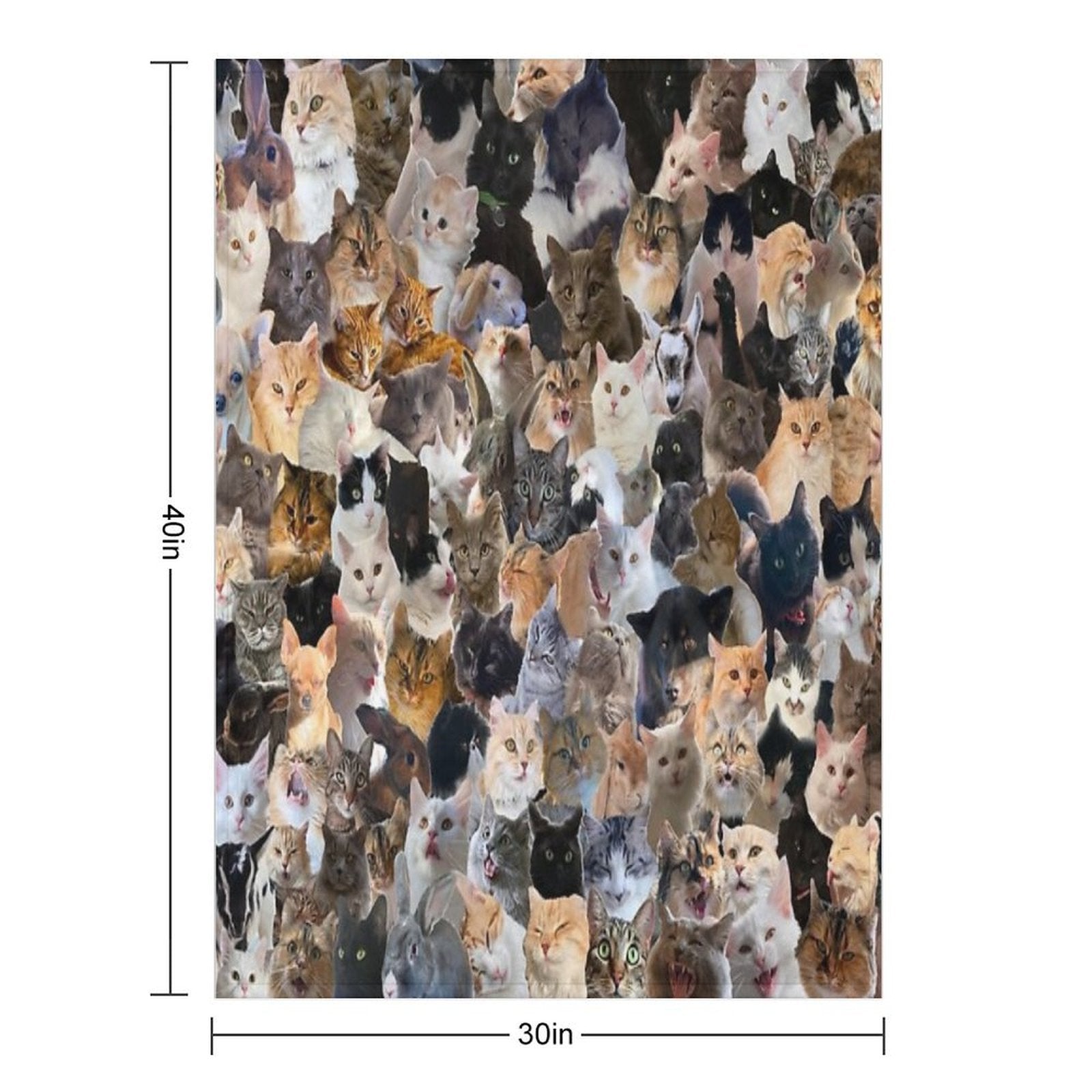 Collage with Pets (mostly Cats) Versatility Throw Blanket